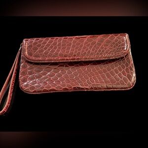 Genuine alligator red Wallet  Burgundy Made in Italy